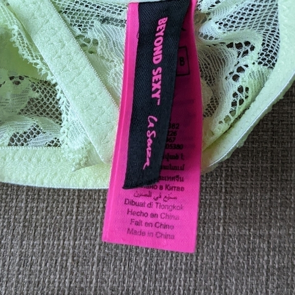La senza Beyond Sexy front clip push up lime yellow bra size 34B C016 - Picture 7 of 8